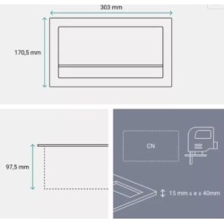 Legrand Incara - Flip-up équipé de 1 prise 2P+T et 1 chargeur USB Type-A+ C 15W avec cordon - 8 modules métal - Réf : 654850