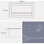 Legrand Incara - Flip-up équipé de 1 prise 2P+T et 1 chargeur USB Type-A+ C 15W avec cordon - 8 modules métal - Réf : 654850