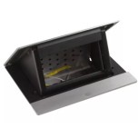 Legrand Incara - Pop-up à encastrer dans mobilier et à équiper de 4 modules avec couvercle finition Alu brossé - Réf : 654800