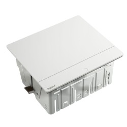 Legrand Incara - Pop-up à encastrer dans mobilier et à équiper de 4 modules avec couvercle finition Blanc - Réf : 654801