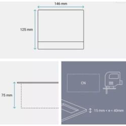Legrand Incara - Pop-up à encastrer dans mobilier et à équiper de 4 modules avec couvercle finition Noir - Réf : 654802