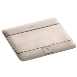 Legrand Incara - Pop-up à encastrer dans le sol et à équiper de 4 modules avec couvercle finition Inox brossé - Réf : 054021