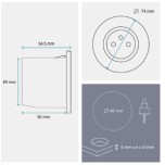 Legrand Incara - Disq 60 équipée d'1 prise 2P+T Surface avec cordon de 2m équipé d'une fiche 2P+T - blanc Ø60mm - Réf : 654720