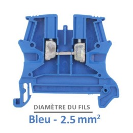 Legrand - Bloc jonction Viking 3 à vis - 1 jonction/1 entrée/1 sortie - bleu- pas 5 - Réf: 037100