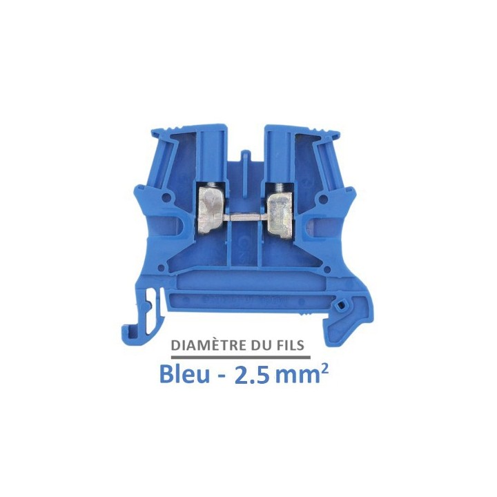 Legrand - Bloc jonction Viking 3 à vis - 1 jonction/1 entrée/1 sortie - bleu- pas 5 - Réf: 037100