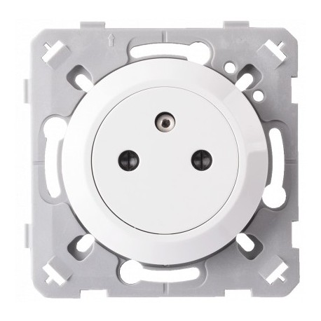 Ohmtec - EPURE - Prise 2P+T 16A Affleurante blanc - Réf : 480421O