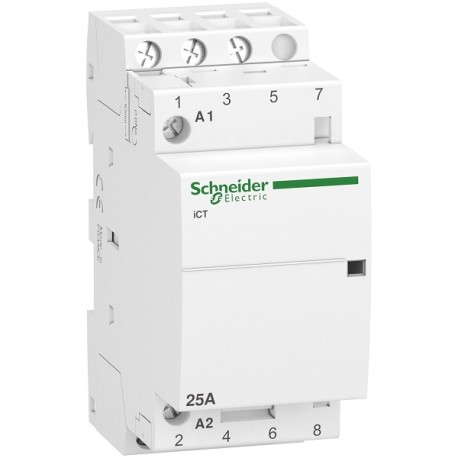 Schneider - Acti9 - Contacteur iCT - 25A - 3NO - 230/240V - 50Hz - Réf : A9C20833