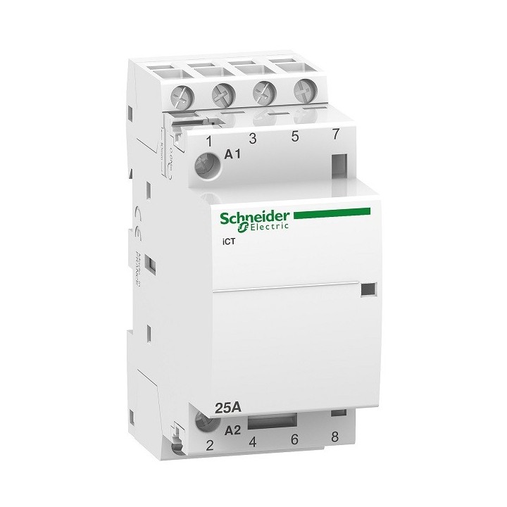 Schneider - Acti9 - Contacteur iCT - 25A - 4NO - 230/240V - 50Hz - Réf : A9C24834