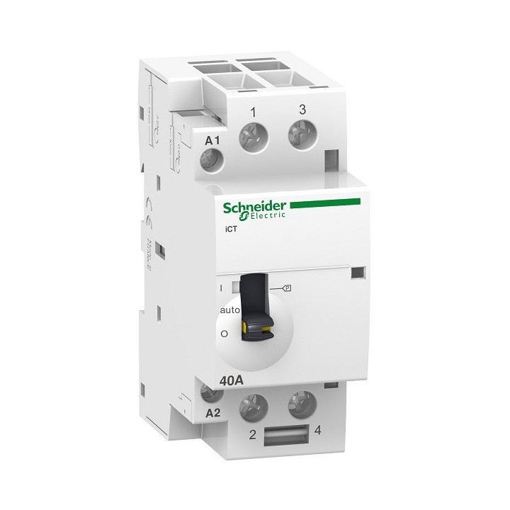 Schneider - Acti9 - Contacteur iCT - 40A - 2NO - 230/240V - 50Hz - Réf : A9C21842