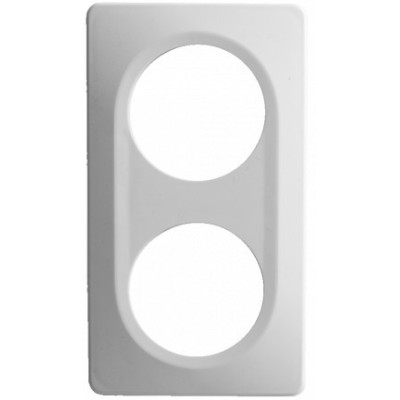 Ohmtec - EPURE - Plaque 2 poste blanche - Réf : 480642O