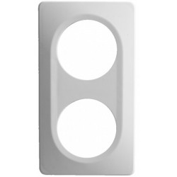 Ohmtec - EPURE - Plaque 2 poste blanche - Réf : 480642O