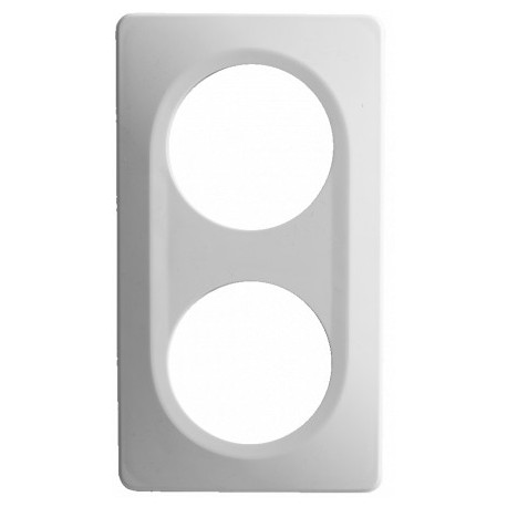 Ohmtec - EPURE - Plaque 2 poste blanche - Réf : 480642O