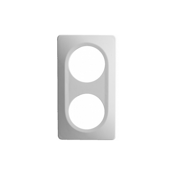Ohmtec - EPURE - Plaque 2 poste blanche - Réf : 480642O