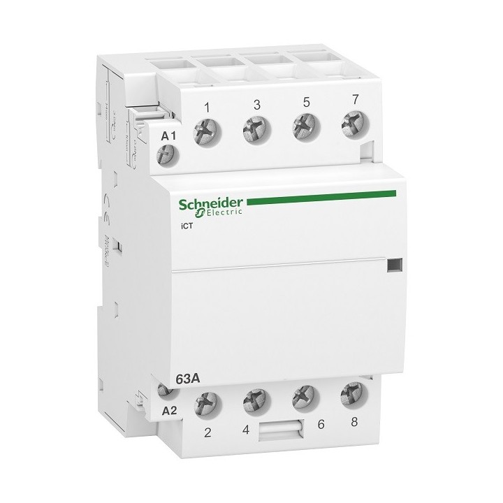 Schneider - Acti9 - Contacteur iCT - 63A - 4NO - 230/240V - 50Hz - Réf : A9C20864