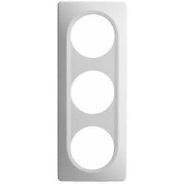 Ohmtec - EPURE - Plaque 3 postes blanche - Réf : 480643O