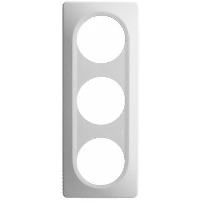 Ohmtec - EPURE - Plaque 3 postes blanche - Réf : 480643O