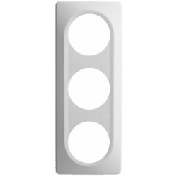 Ohmtec - EPURE - Plaque 3 postes blanche - Réf : 480643O