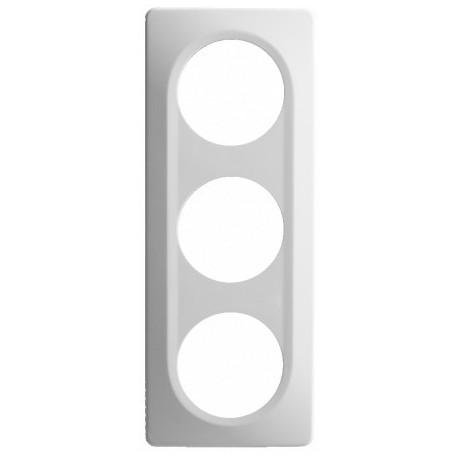 Ohmtec - EPURE - Plaque 3 postes blanche - Réf : 480643O