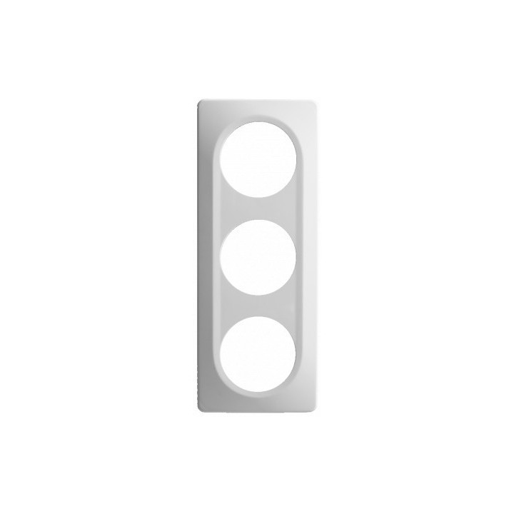 Ohmtec - EPURE - Plaque 3 postes blanche - Réf : 480643O