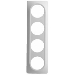 Ohmtec - EPURE - Plaque 4 postes blanche - Réf : 480644O