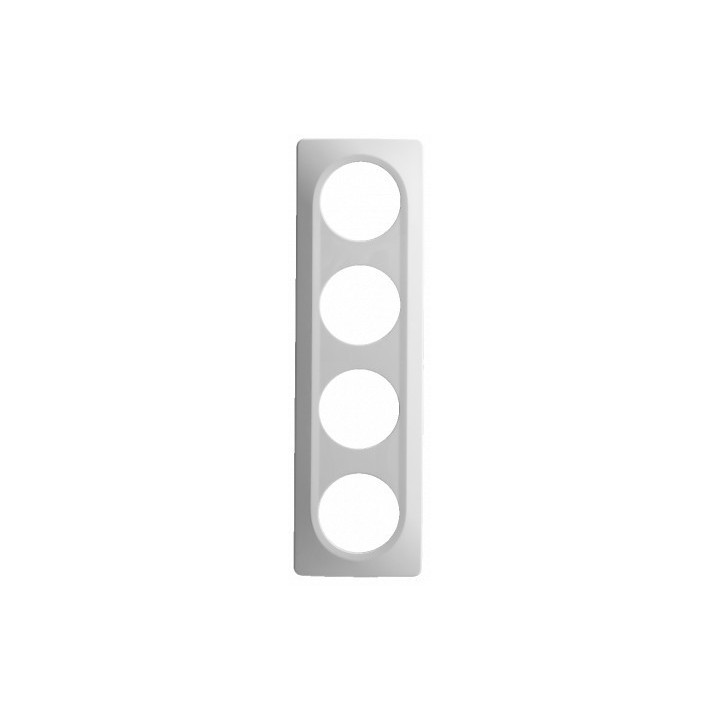 Ohmtec - EPURE - Plaque 4 postes blanche - Réf : 480644O