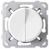 Ohmtec - EPURE - Interrupteur double va et vient blanc - Réf : 480401O