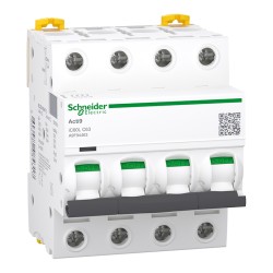 Schneider - Acti9 - iC60L - Disjoncteur - 4P - 63A - 15kA - courbe C - Réf : A9F94463