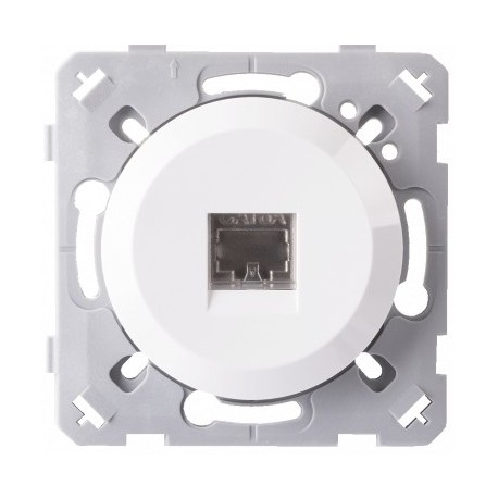 Ohmtec - EPURE - Prise RJ45 blanc - Réf : 480440O
