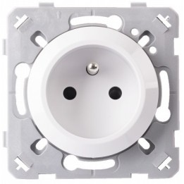 Ohmtec - EPURE - Prise 2P+T 16A - blanc - Réf : 480420O
