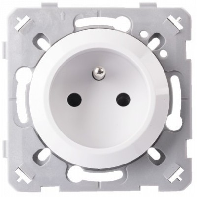 Ohmtec - EPURE - Prise 2P+T 16A - blanc - Réf : 480420O