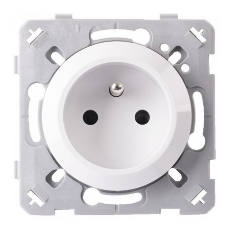 Ohmtec - EPURE - Prise 2P+T 16A - blanc - Réf : 480420O