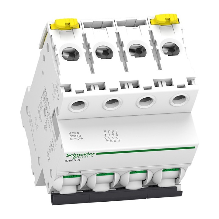 Schneider - Acti9 - iC60N - Disjoncteur - 4P - 32A - 6kA - courbe D - Réf : A9F75432