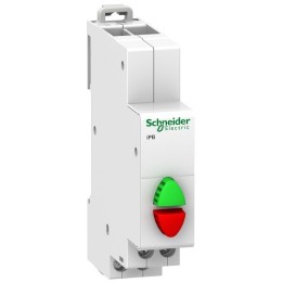 Schneider - Acti9 - iPB - Poussoir double - 1NO vert + 1NF rouge - 20A - 230V - Réf : SCHA9E18034