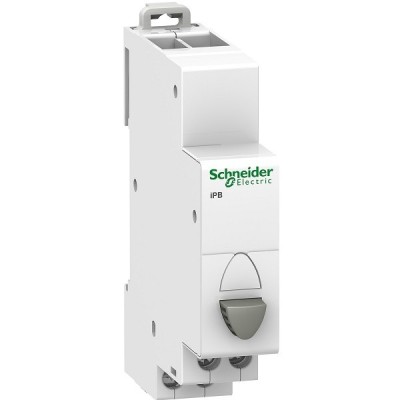 Schneider - Acti9 - iPB - Poussoir simple gris - 1NO - 20A - 230V - Réf : SCHA9E18032