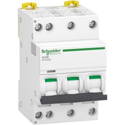 Schneider - Acti9 IDT40N - disjoncteur modulaire - 3p+n D 6A 6000A/10KA - Réf : A9P34706