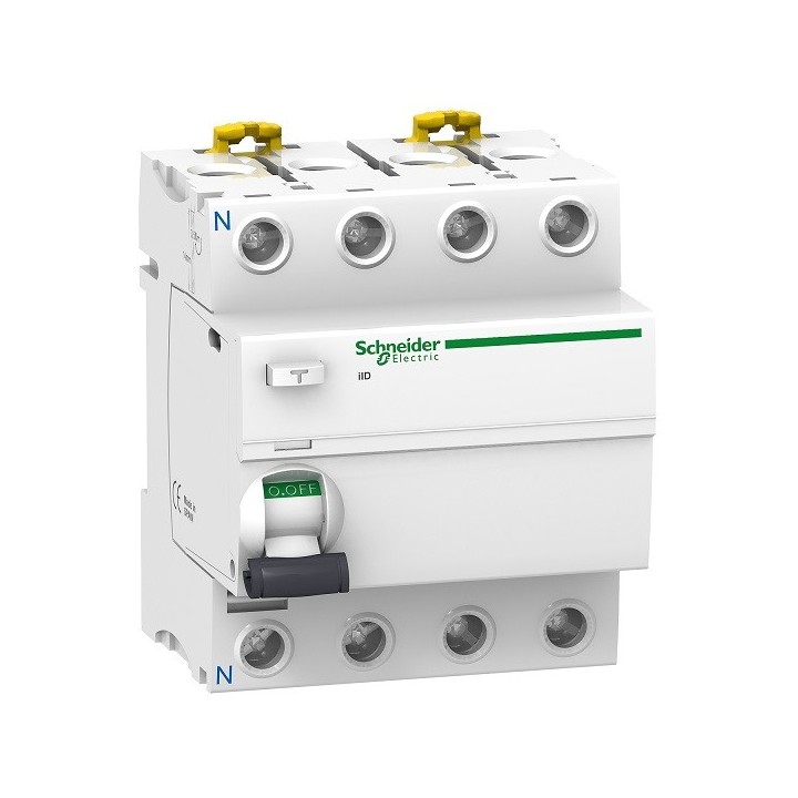 Schneider - Acti9 - iID interrupteur différentiel 4P 25A 300mA type AC - A9R14425