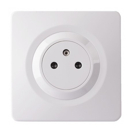Ohmtec - EPURE - Prise complète 2P+T 16A Affleurante blanc - Réf : 480474O