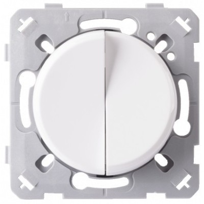 Ohmtec - EPURE - Interrupteur double va et vient blanc - Réf : 480401O