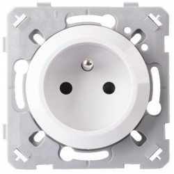 Ohmtec - EPURE - Prise 2P+T 16A - blanc - Réf : 480420O