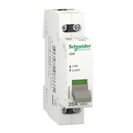 Schneider - Acti9 - iSW interrupteur de commande 2P 20A 415VCA - Réf : A9S60220