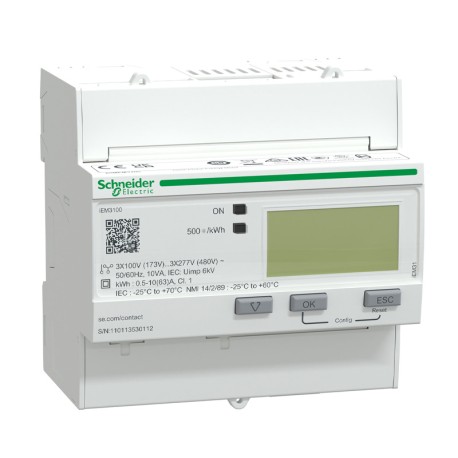 Schneider - Compteur d'énergie - TRI IEM3100 - 63A - SCHA9MEM3100 - Acti 9