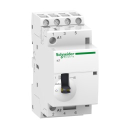 Schneider - Contacteur Acti9 à commande manu - J/N - 25A - 3NO - 230/240V 50Hz - Réf : A9C21833