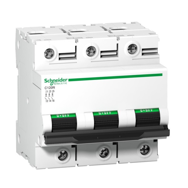 Schneider - Disjoncteur C120N 3P 125 A, courbe D, 10 kA - A9N18389