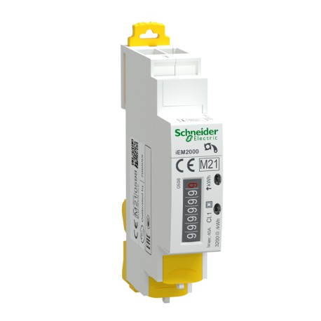 Schneider - iEM Compteur d'énergie mono iEM2000 40A, MID- Acti 9 - A9MEM2000