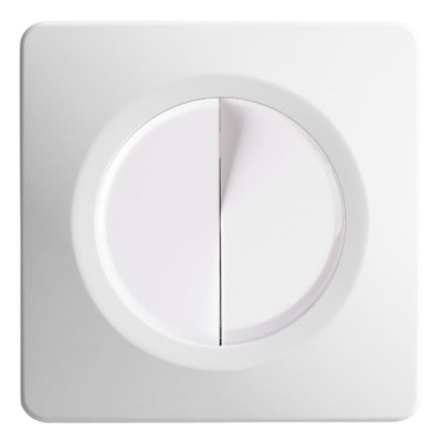 Ohmtec - EPURE - Interrupteur complet double va et vient - blanc - Réf : 480401O-P