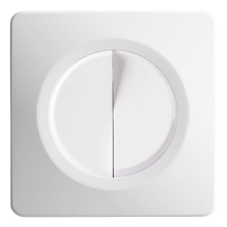 Ohmtec - EPURE - Interrupteur complet double va et vient - blanc - Réf : 480401O-P