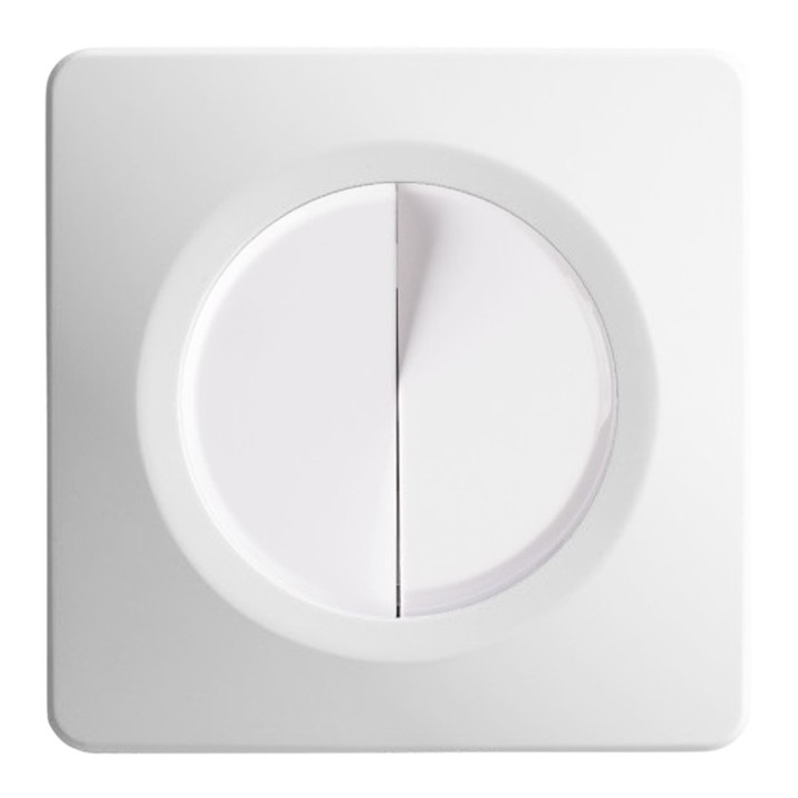 Ohmtec - EPURE - Interrupteur complet double va et vient - blanc - Réf : 480401O-P