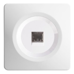 Ohmtec - EPURE - Prise RJ45 complète  - Cat 6 - Grande 3 (350Mhz) - blanc - Réf : 480440O-P