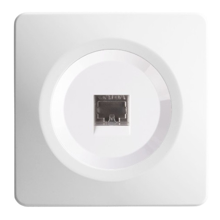 Ohmtec - EPURE - Prise RJ45 complète  - Cat 6 - Grande 3 (350Mhz) - blanc - Réf : 480440O-P