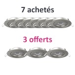 Krisane - 10 Spots LED Orientables - 7W - 4000K Dimmable - faible profondeur - Réf : KRI24079